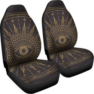 Sun All Seeing Eye Print Universal Fit Car Seat Covers