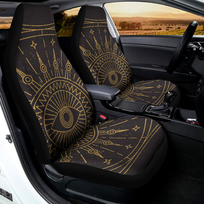 Sun All Seeing Eye Print Universal Fit Car Seat Covers