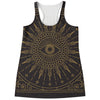 Sun All Seeing Eye Print Women's Racerback Tank Top