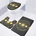 Sun And Moon Phase Print 3 Piece Bath Mat Set