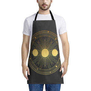 Sun And Moon Phase Print Apron