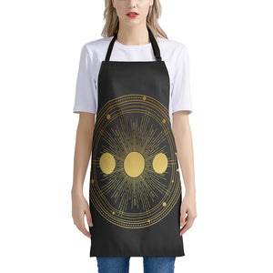 Sun And Moon Phase Print Apron