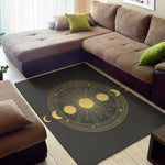 Sun And Moon Phase Print Area Rug