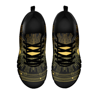 Sun And Moon Phase Print Black Sneakers