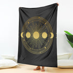 Sun And Moon Phase Print Blanket