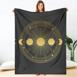 Sun And Moon Phase Print Blanket