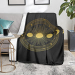 Sun And Moon Phase Print Blanket
