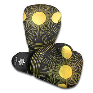 Sun And Moon Phase Print Boxing Gloves