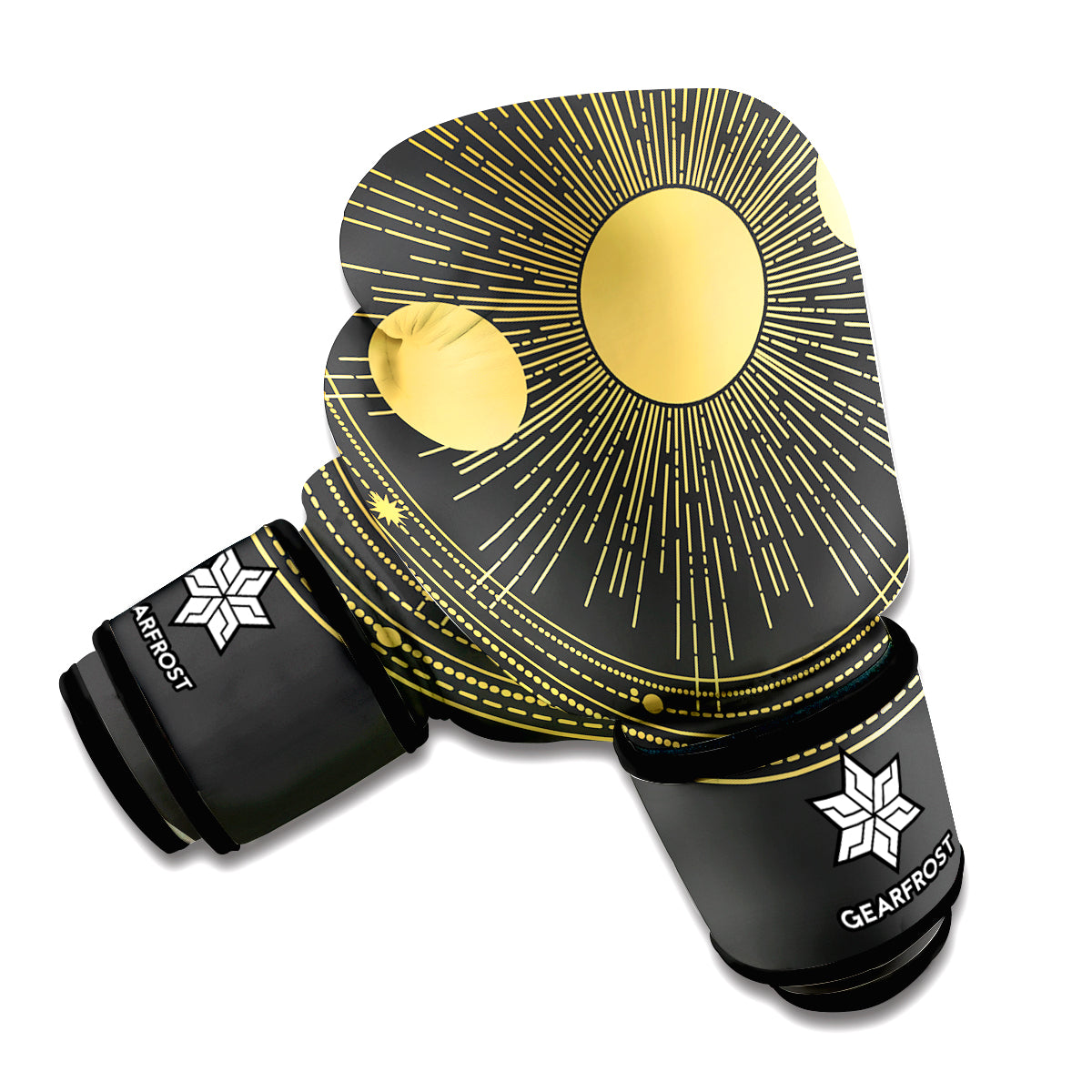 Sun And Moon Phase Print Boxing Gloves