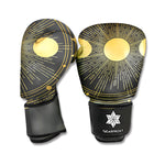 Sun And Moon Phase Print Boxing Gloves