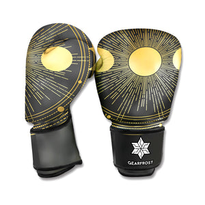 Sun And Moon Phase Print Boxing Gloves