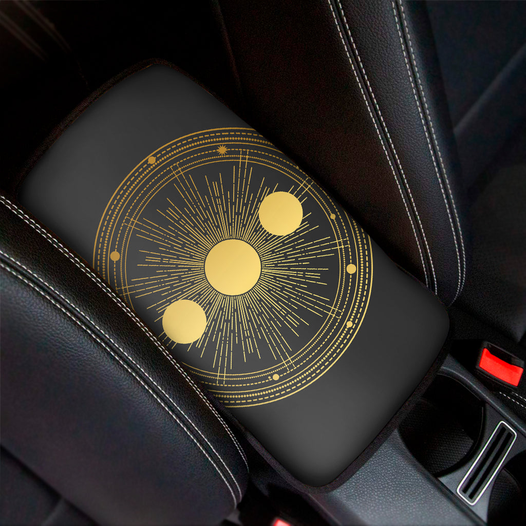 Sun And Moon Phase Print Car Center Console Cover