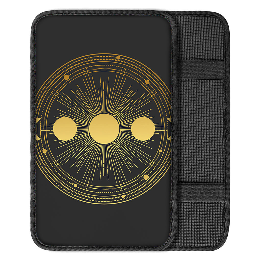 Sun And Moon Phase Print Car Center Console Cover