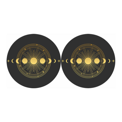 Sun And Moon Phase Print Car Coasters