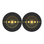 Sun And Moon Phase Print Car Coasters