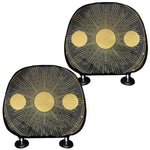 Sun And Moon Phase Print Car Headrest Covers