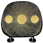 Sun And Moon Phase Print Car Headrest Covers