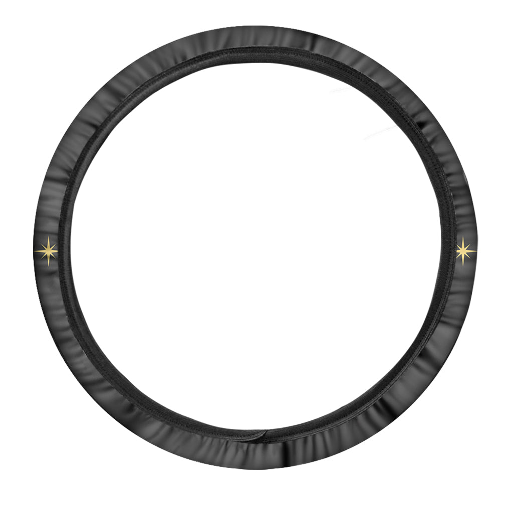 Sun And Moon Phase Print Car Steering Wheel Cover