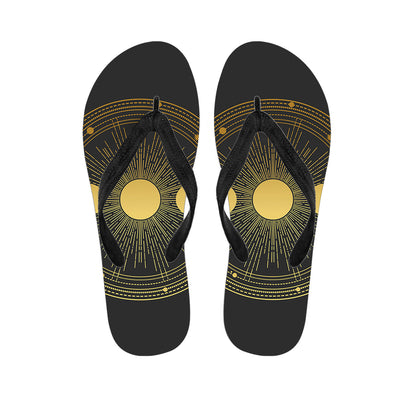 Sun And Moon Phase Print Flip Flops