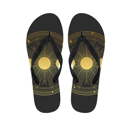 Sun And Moon Phase Print Flip Flops