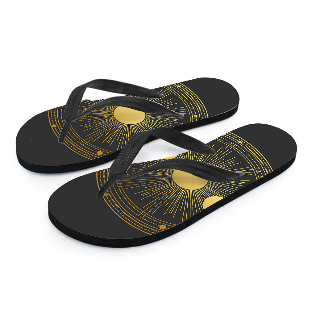 Sun And Moon Phase Print Flip Flops
