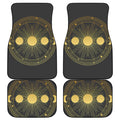 Sun And Moon Phase Print Front and Back Car Floor Mats