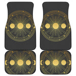 Sun And Moon Phase Print Front and Back Car Floor Mats