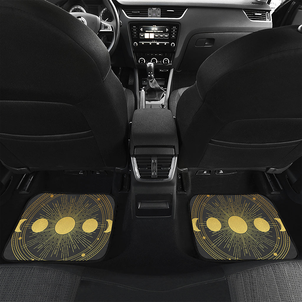 Sun And Moon Phase Print Front and Back Car Floor Mats