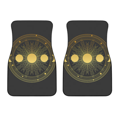 Sun And Moon Phase Print Front Car Floor Mats