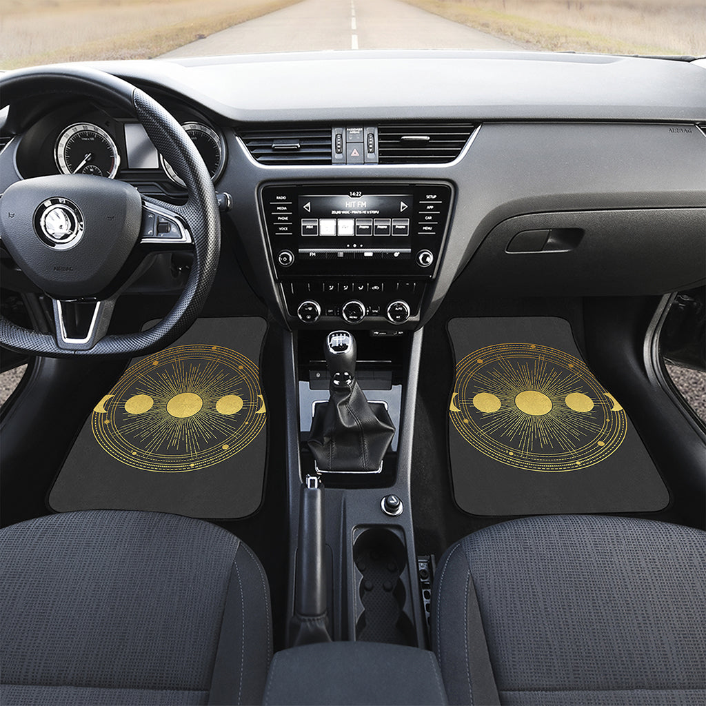 Sun And Moon Phase Print Front Car Floor Mats
