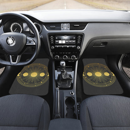 Sun And Moon Phase Print Front Car Floor Mats