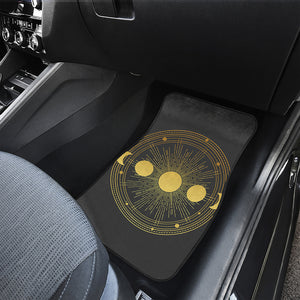 Sun And Moon Phase Print Front Car Floor Mats