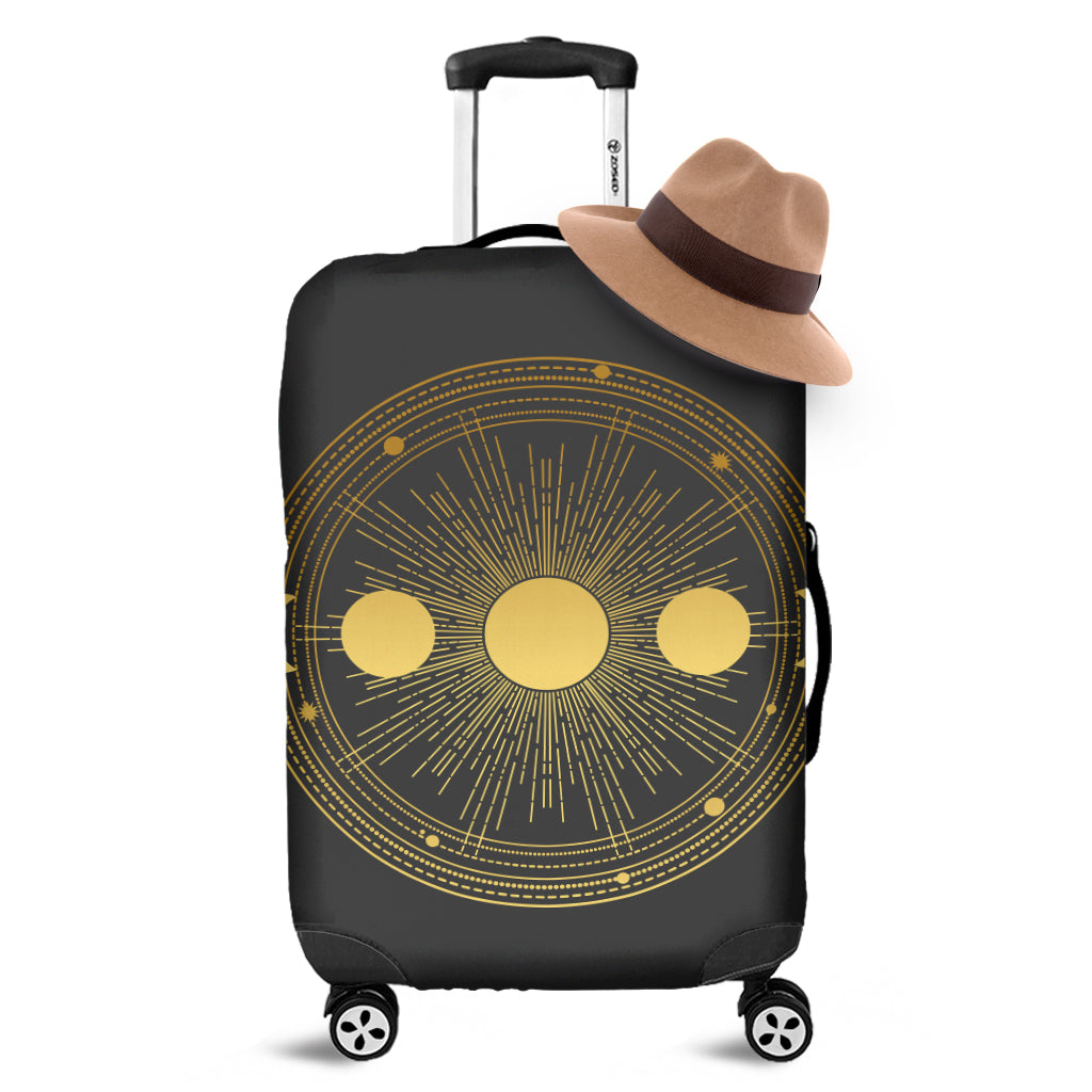 Sun And Moon Phase Print Luggage Cover