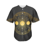 Sun And Moon Phase Print Men's Baseball Jersey