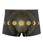 Sun And Moon Phase Print Men's Boxer Briefs