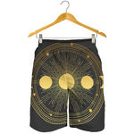 Sun And Moon Phase Print Men's Shorts