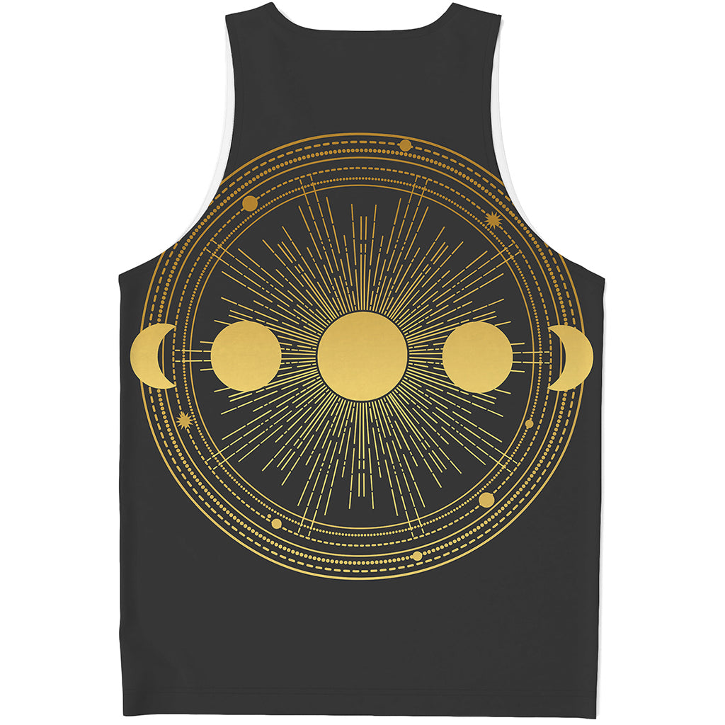 Sun And Moon Phase Print Men's Tank Top