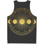 Sun And Moon Phase Print Men's Tank Top