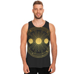 Sun And Moon Phase Print Men's Tank Top