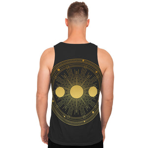 Sun And Moon Phase Print Men's Tank Top