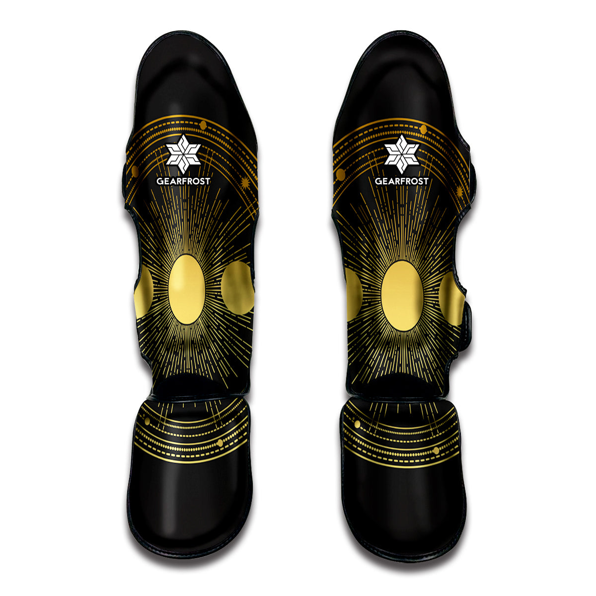 Sun And Moon Phase Print Muay Thai Shin Guard