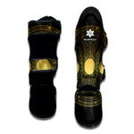 Sun And Moon Phase Print Muay Thai Shin Guard