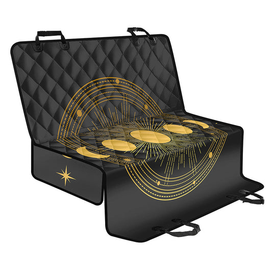Sun And Moon Phase Print Pet Car Back Seat Cover