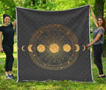 Sun And Moon Phase Print Quilt