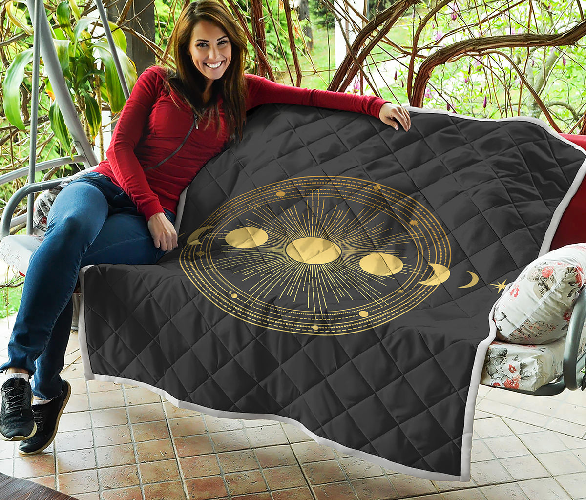 Sun And Moon Phase Print Quilt