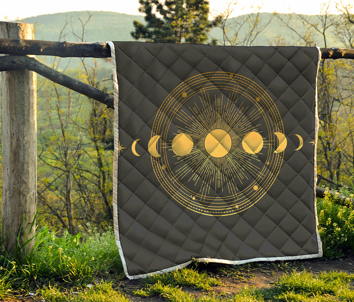 Sun And Moon Phase Print Quilt