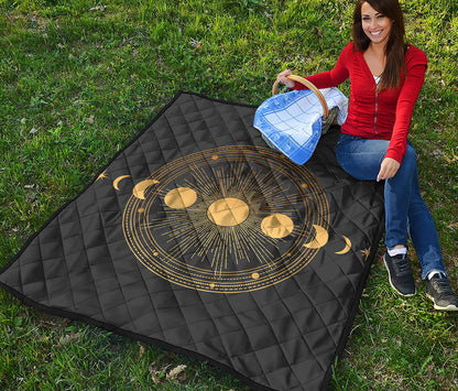 Sun And Moon Phase Print Quilt