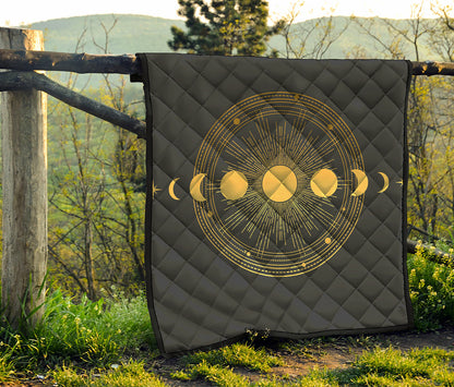 Sun And Moon Phase Print Quilt