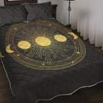 Sun And Moon Phase Print Quilt Bed Set