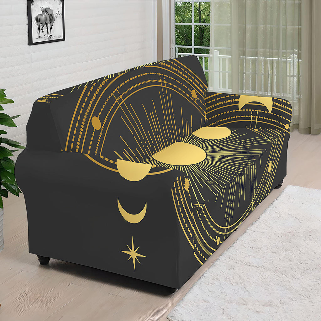 Sun And Moon Phase Print Sofa Cover